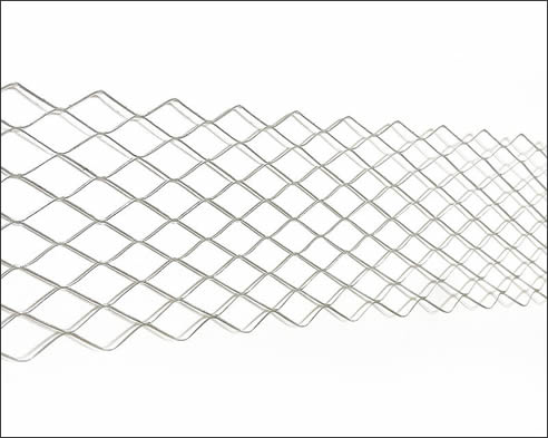 Wall plastering mesh dimpled metal lath